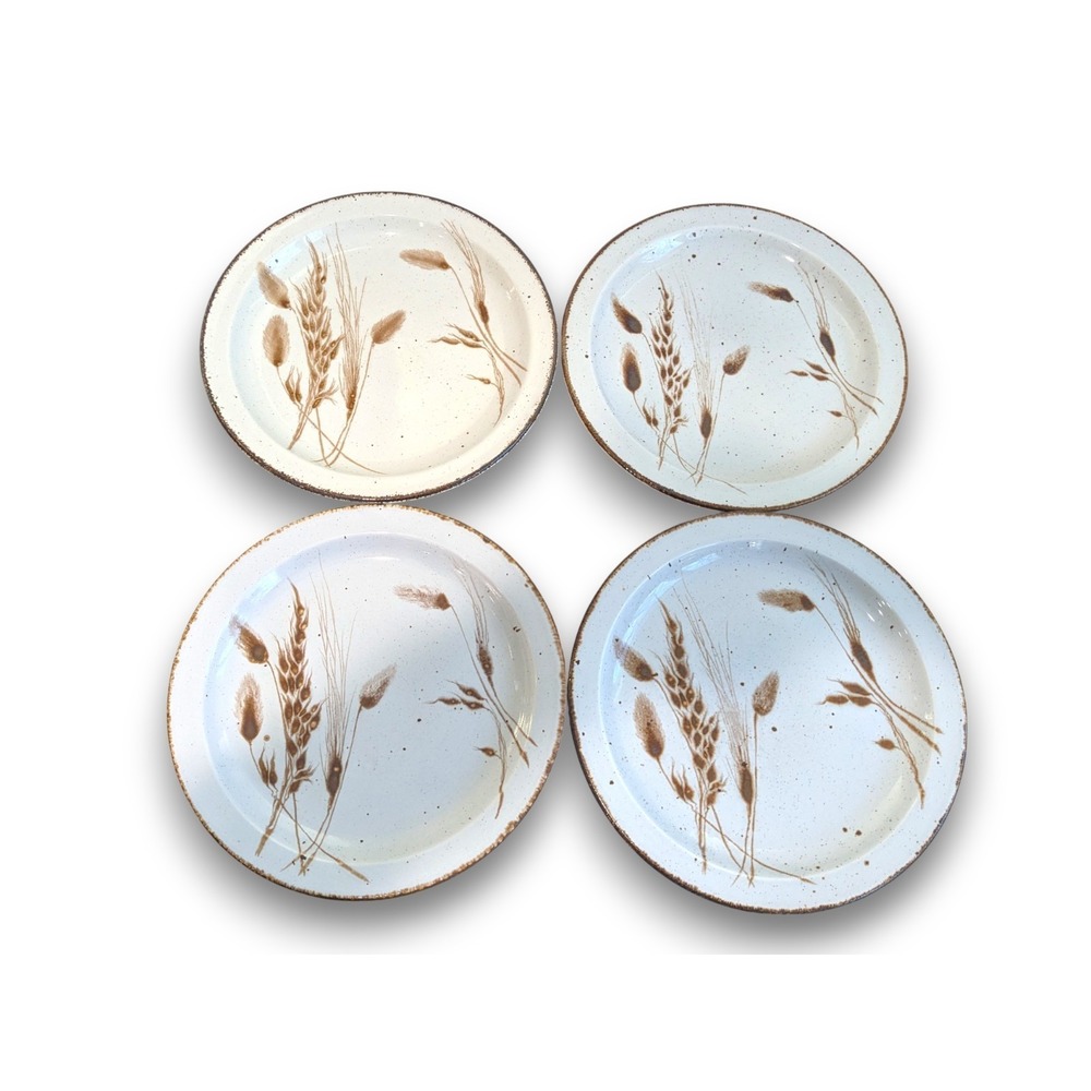 Midwinter Stonehenge Wild Oats Wedgewood England Set of 4 Dinner Plates 10''